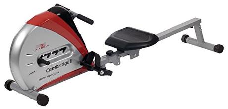Christopeit Rudergerät Cambridge II, Silber rot, 173 x 44 x 53
