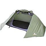 outdoorer Trekkingzelt für 1-2 Personen, Zelt Trek It Easy 2, grün, leicht, geringes Packmaß, leichtes Alu-Gestänge mit Schnellaufbau Funktion