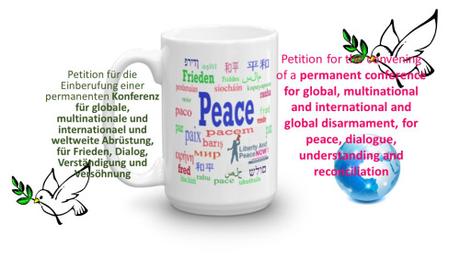 Öffentliche Petition an Deutschen Bundestag für globale Abrüstung und für Frieden