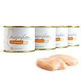 Lucky-Kitty Premium-Katzenfutter Pute mit 95% Fleischanteil in Lebensmittelqualität (4 x 200 Gramm), kein Zucker, kein Getreide, keine Emulgatoren, keine Lockstoffe, keine Farbstoffe, keine Inhalte die nicht deklariert werden müssten, keine Tierversuche. Nur natürliche Vitamine aus frischen Fleisch, Taurin, Calzium aus Eierschalen, ein Hauch Meersalz (so viel wie im Blut von Beutetieren), ein Hauch gedämpftes Gemüse (so viel wie im Magen der Beutetiere)