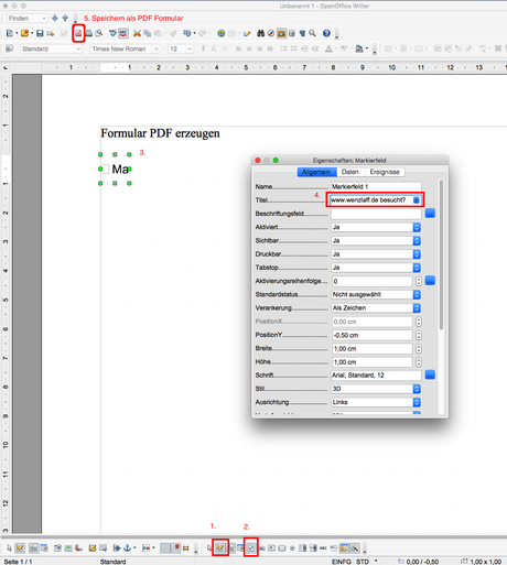 Wie können kostenlos PDF Formulare schnell mit OpenOffice erstellt werden?
