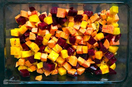 Blumenkohl-Reis-Bowl mit Ofengemüse