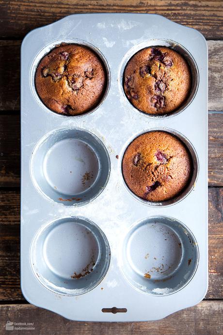 Saftige Kirsch-Muffins mit Marzipan