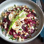 Rote Bete Carpaccio mit gebackenem Ziegenkäse