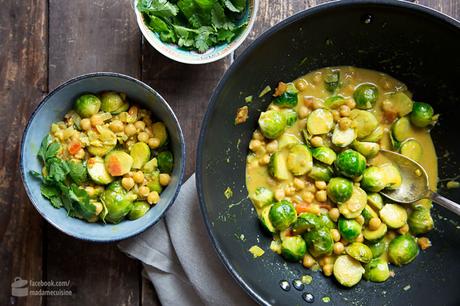 Rosenkohl-Curry mit Kichererbsen