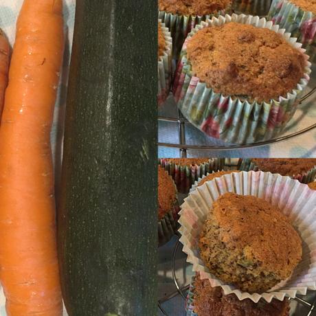 Muffins mit Möhren und Zucchini – oder – Ziemlich lecker: Muffins- orange/grün