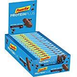 PowerBar Protein Plus Riegel mit nur 107 Kcal – Low Sugar Eiweiß-Riegel, Fitness-Riegel mit Ballaststoffen – Chocolate-Brownie (30 x 35g)