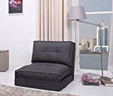 ARTDECO Schlafsessel Jugendsessel Gästebett Bettsessel (Stoffbezug grau groß)