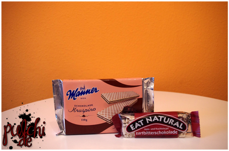 Manner Knuspino Schokolade || Eat Natural Zartbitterschokolade mit Cranberrys und Macadamianüssen