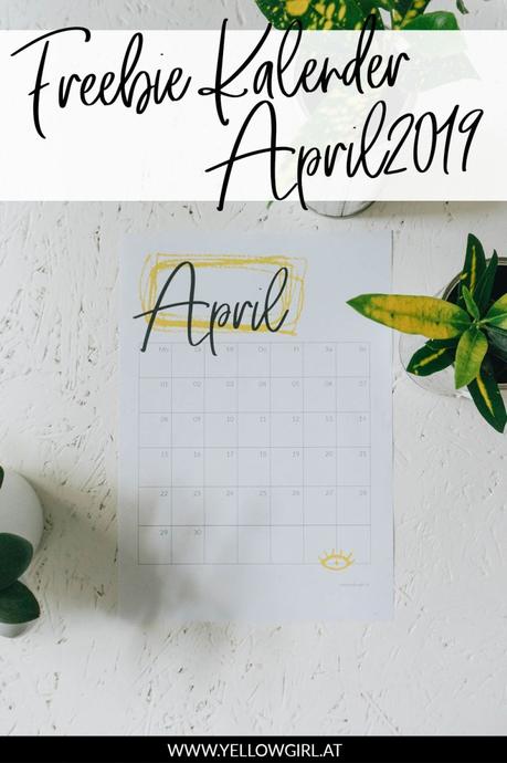 Freebie Kalender 2019 – April