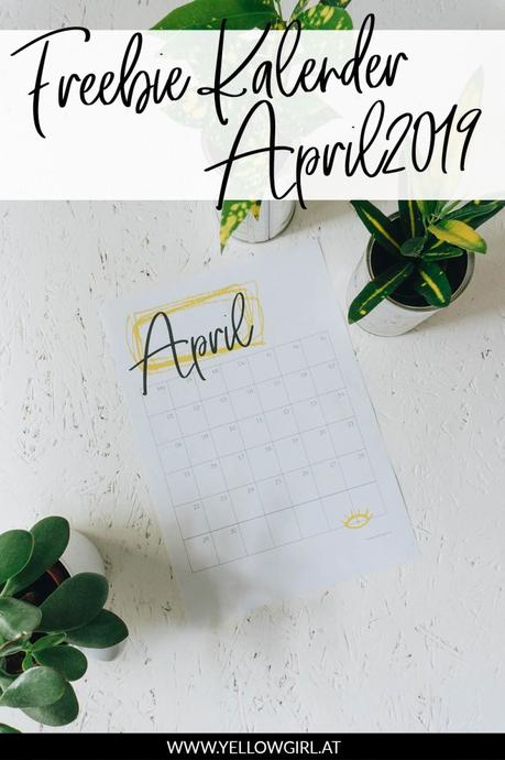 Freebie Kalender 2019 – April