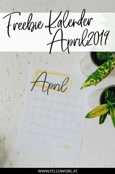 Freebie Kalender 2019 – April