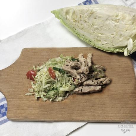 Selbstgemachtes Gyros mit Krautsalat
