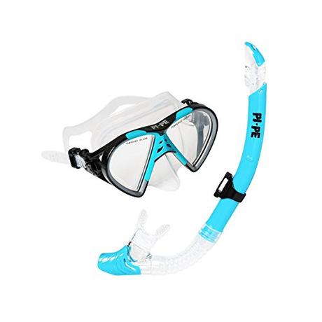 PI-PE Taucherbrille & Schnorchel Set Active Cyan