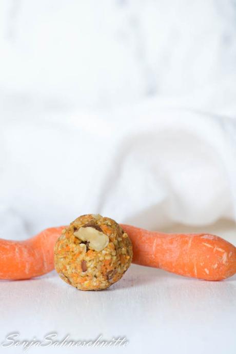 Rezept für einfache, vegane und gesunde  Karotten-Kekse zu Ostern oder Energy-Bals