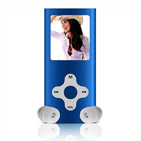 Amison 8GB Schlank digitale MP4 Player 1.8inch LCD Bildschirm FM Radio Video Games Film (Blau)