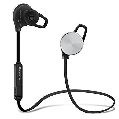 Etekcity S1 Bluetooth Kopfhörer Bluetooth 4,1 Wireless Stereo In Ear Ohrhörer, 10-Stunden-Spielzeit, mit Mikrofon der Freisprechfunktion, APT-X, CVC 6,0 lärmdämmende Technologie für iPhone, Android, Smartphones, Inkl. Etui, Schwarz