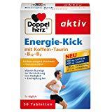 Doppelherz Energie-Kick mit Koffein + Taurin + B12 + B2/Koffein zur Steigerung von Wachheit und Konzentration/1 x 30 Tabletten