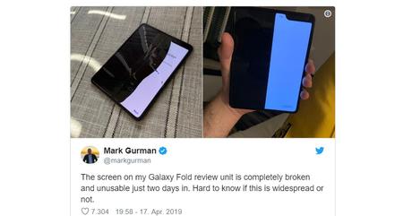 Das Samsungs Falthandy Galaxy Fold kann man knicken…