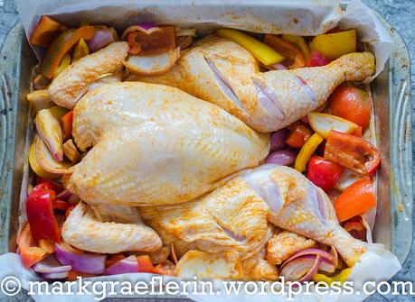 Harissa Chicken Tray Bake – nach Jamie Oliver – mit Couscous