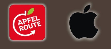 Logostreit Apple gegen Apfelroute