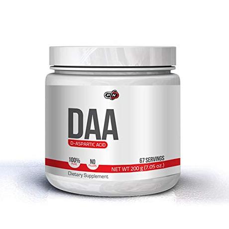 Pure Nutrition DAA D Aspartic Acid D Asparaginsäure Pulver Testosterone Booster|100% Rein Keine Füllstoffe|200 Gramm 67 Portionen