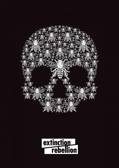 Extinction Rebellion Poster mit mit Bienen