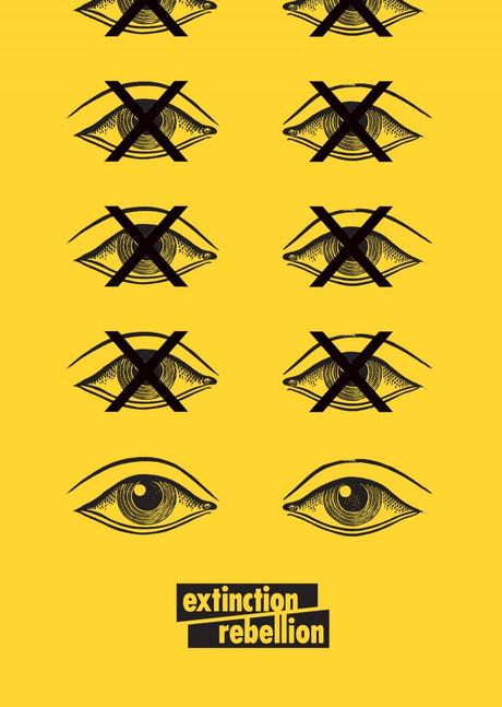 Extinction Rebellion Poster mit Augen