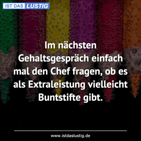 Lustiger BilderSpruch - Im nächsten Gehaltsgespräch einfach mal den...