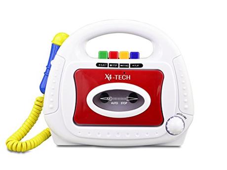X4 TECH Bobby Joey Kassettenspieler für Kinder/weiß-rot