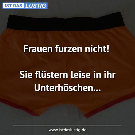 Lustiger BilderSpruch - Frauen furzen nicht!  Sie flüstern leise in ihr...