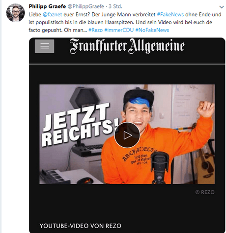 CDU regt sich über Rezos Video auf – News