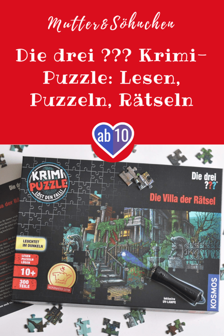 Leuchtpuzzle für kleine Detektive: Mit den drei ??? Lesen, Puzzeln und einen Kriminalfall lösen. Die perfekte Beschäftigung für verregnete Tage. #puzzle #spiel #diedrei #kind #rätsel #detektiv 