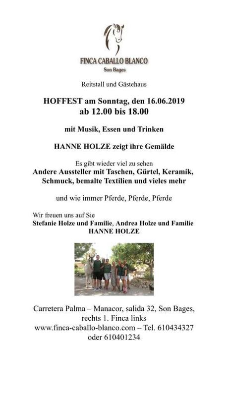 Einladung Hoffest Caballo Blanco 2019
