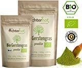 Gerstengraspulver BIO (1kg) | Rohkostqualität | 100% Gerstengras Pulver | Rückstandskontrolliert | vom-Achterhof
