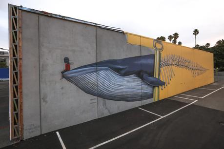 Meere retten mit Kunst - Sea Walls - Walfisch - Street Art