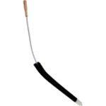 Heizkörperbürste SET 120 cm lang Kunststoff ummantelter Edelstahldraht & Ziegenhaar Borsten + inkl. dazugehöriges Bodentuch in Orange für Bodenstaub