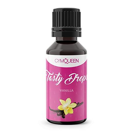Flave drops | Flavour Drops zuckerfrei | für Wasser zum Kochen & Backen | flüssig Süßstoff | Gym Queen Flavdrops | Tasty Drops - Vanille 30ml