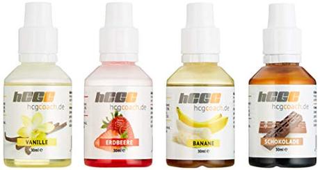 hcgcoach.de Aromatropfen / FlavDrops zum süßen und aromatisieren zum Sparpreis, 4 Sorten
