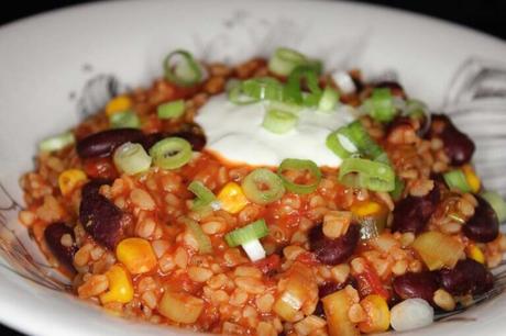 Vegetarisches Chili mit Bulgur