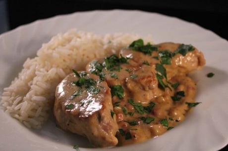 Schlemmertopf mit Schweinemedaillons und Champignons