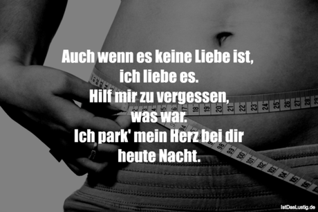 Lustiger BilderSpruch - Auch wenn es keine Liebe ist,  ich liebe es....