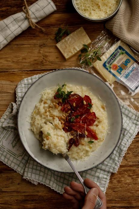 SOULFOOD ZEIT! Cremiger Risotto mit PIAVE D.O.P. und geschmorten Tomaten aus dem Ofen