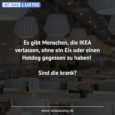 Lustiger BilderSpruch - Es gibt Menschen, die IKEA verlassen, ohne ein...