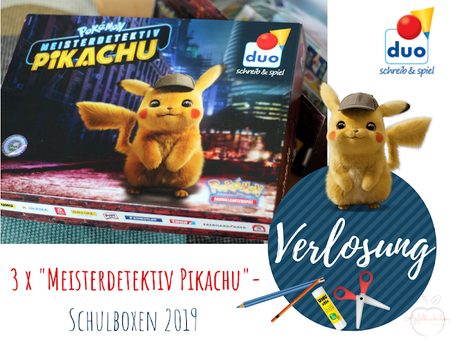 Das Abenteuer Schule beginnt mit den Meisterdektiv Pikachu- Schulboxen von duo schreib und spiel + Verlosung
