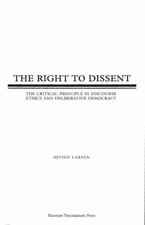 The Right to Dissent af Øjvind Larsen