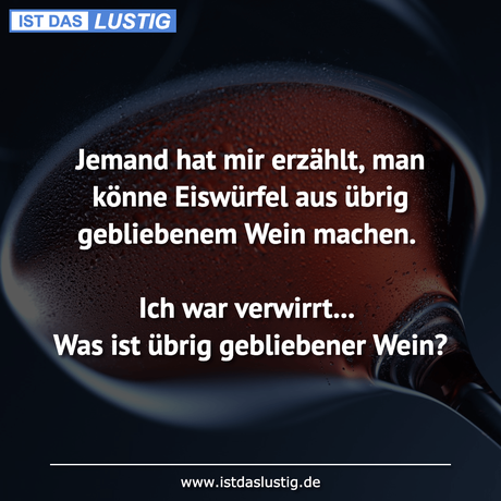 Lustiger BilderSpruch - Jemand hat mir erzählt, man könne Eiswürfel aus...
