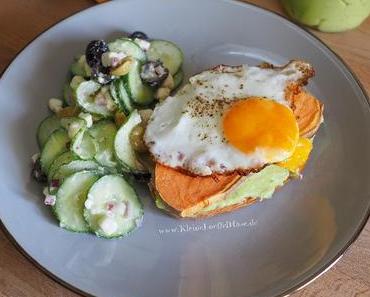 Süßkartoffel-Sandwiches mit Thunfischcreme & Guacamole