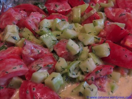 Schneller Gurken-Tomatensalat