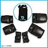 Bluewheel Schutzausrüstung PS200 für Self Balance Scooter, Inline-Skate, BMX-Fahrrad, Skateboard; Protektoren-Set - Optimaler Passformregulierung & festem Sitz - Kinder & Erwachsene -inkl. Tragebeutel